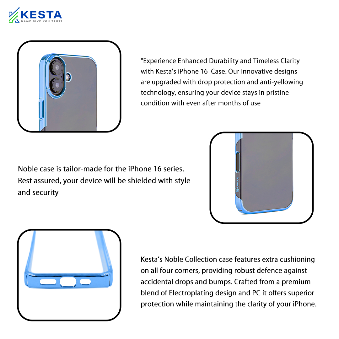 iPhone 17 Cover - New Blue Noble Transparent Case (Supports Irrelevent Drops)